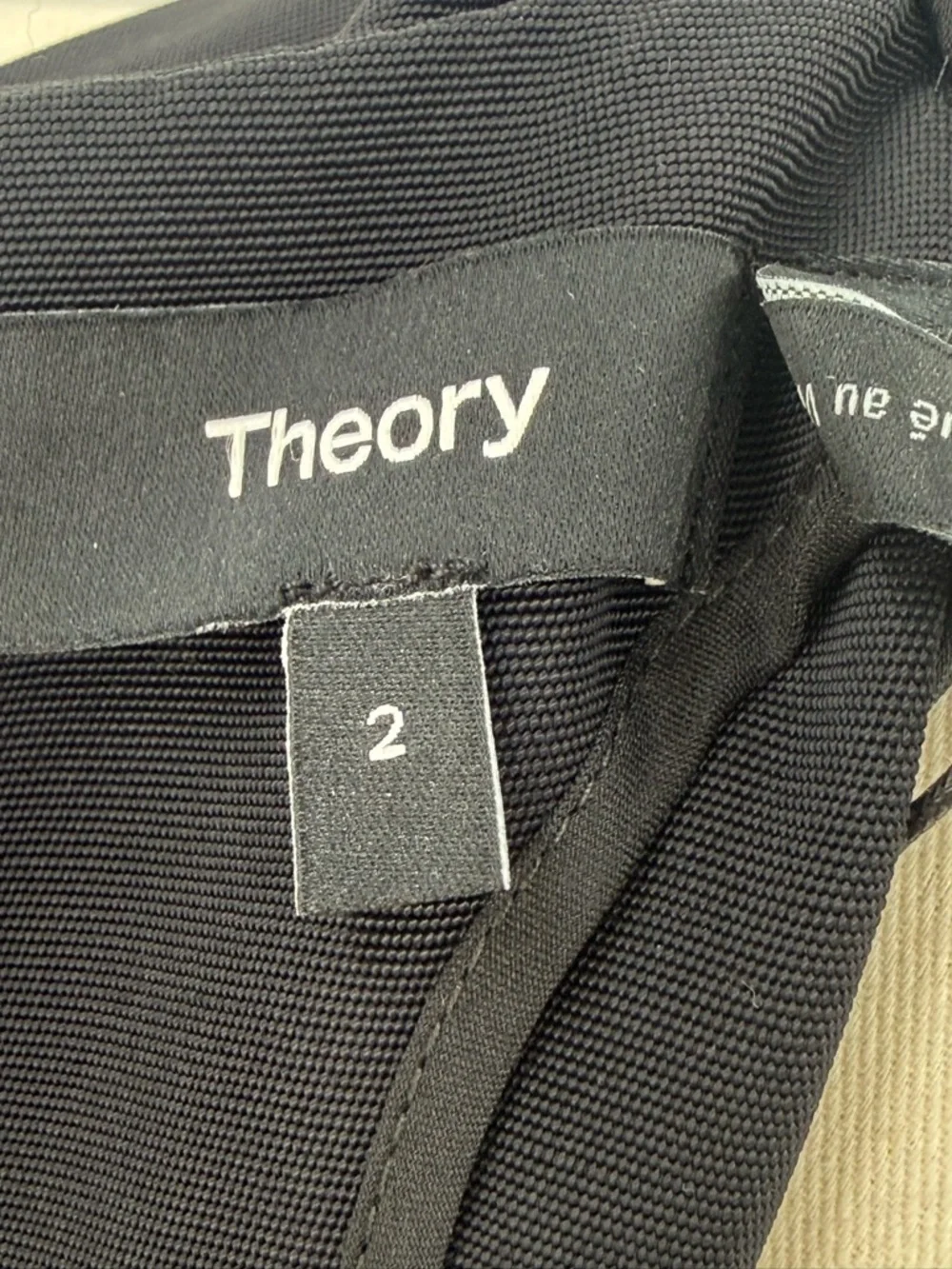 Theory Black Halter Neck Tie Jumpsuit Wide Leg Sleeveless Minimalist Luxe Size 2 - Picture 7 of 15